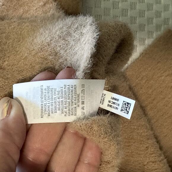 Aerie Camel Brown Chenille Knit Turtleneck Oversized Sweater XL Winter Fall - Picture 6 of 8